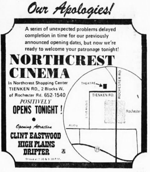 Northcrest Cinema - 1973-06-27 Ad (newer photo)